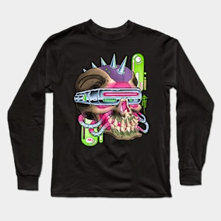 Cyberpunk skull Long Sleeve T-Shirt